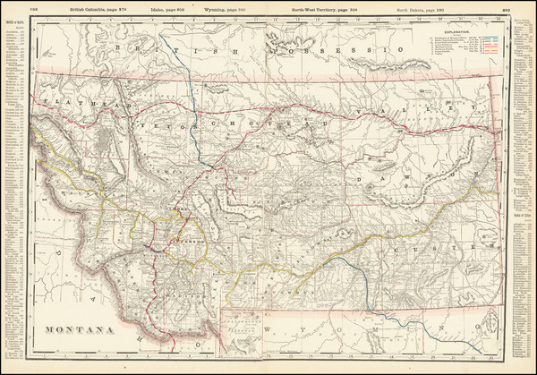 43-Montana Map By George F. Cram