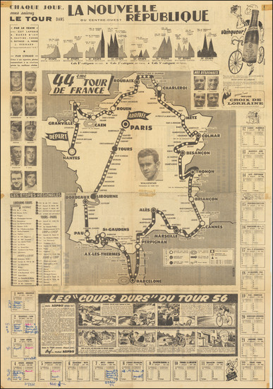 13-France and Pictorial Maps Map By La Nouvelle Republique du Centre-Ouest