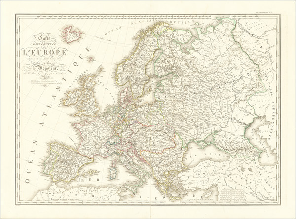 92-Europe Map By Adrien-Hubert Brué