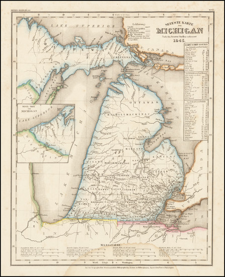 42-Michigan Map By Joseph Meyer