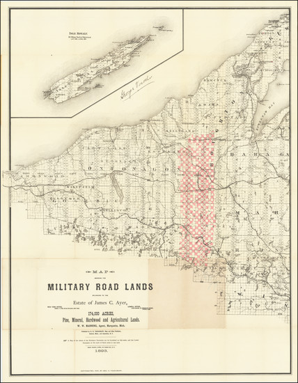 28-Michigan Map By George Tackabury