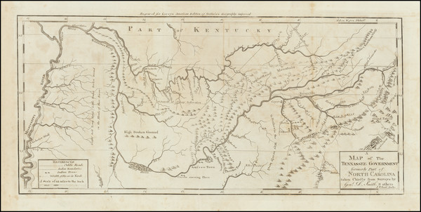 6-Tennessee Map By Mathew Carey