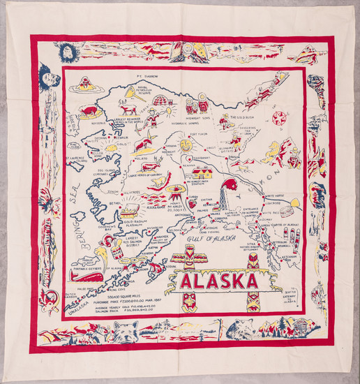 41-Alaska and Pictorial Maps Map By Anonymous