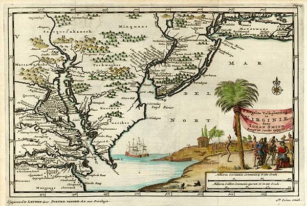 98-Mid-Atlantic and Southeast Map By Pieter van der Aa