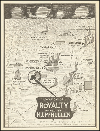 46-Texas Map By H. J. McMullen