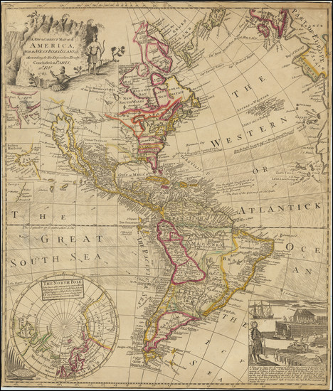 74-United States, North America, California as an Island and America Map By 