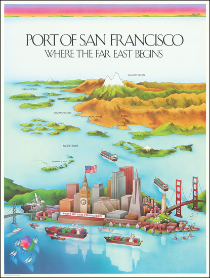 85-Pictorial Maps and San Francisco & Bay Area Map By Waffoner