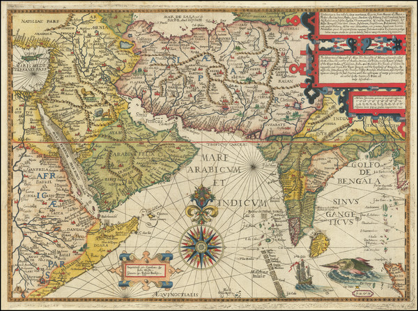 98-Indian Ocean, India, Central Asia & Caucasus, Middle East and Arabian Peninsula Map By John