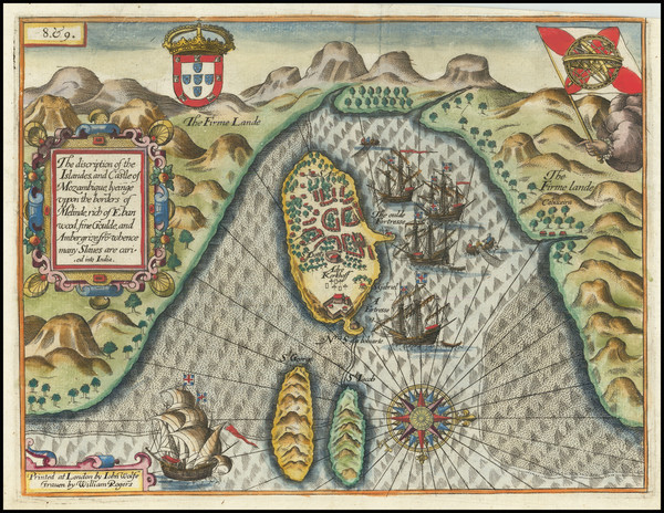 6-East Africa and African Islands, including Madagascar Map By John Wolfe / Jan Huygen van  Linsc