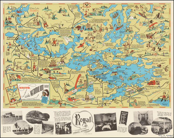 31-Minnesota and Pictorial Maps Map By Frank Antoncich