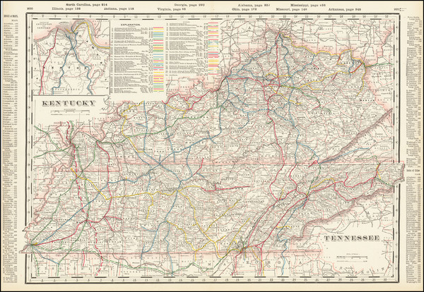 59-Kentucky and Tennessee Map By 