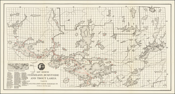 81-Minnesota Map By Duluth & Iron Range Railroad Co.