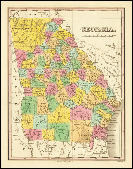 84-Georgia Map By Anthony Finley