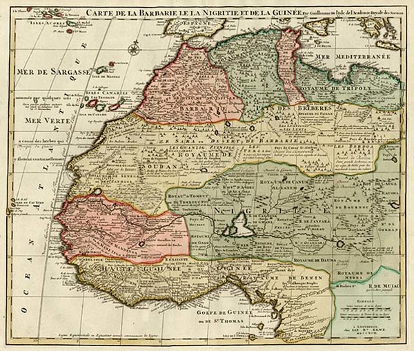 24-Africa, North Africa and West Africa Map By Jan Barend Elwe