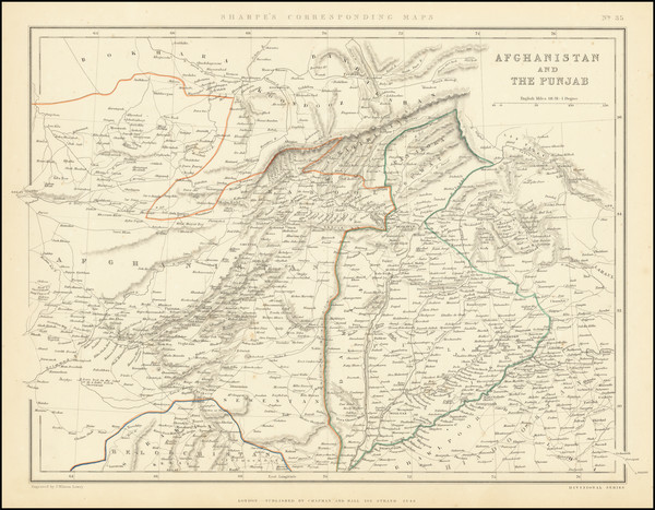 16-India and Central Asia & Caucasus Map By Chapman & Hall