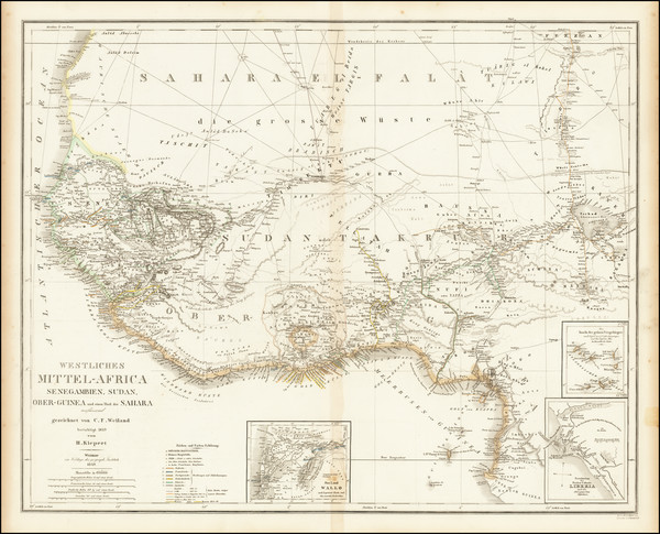 14-West Africa Map By Heinrich Kiepert