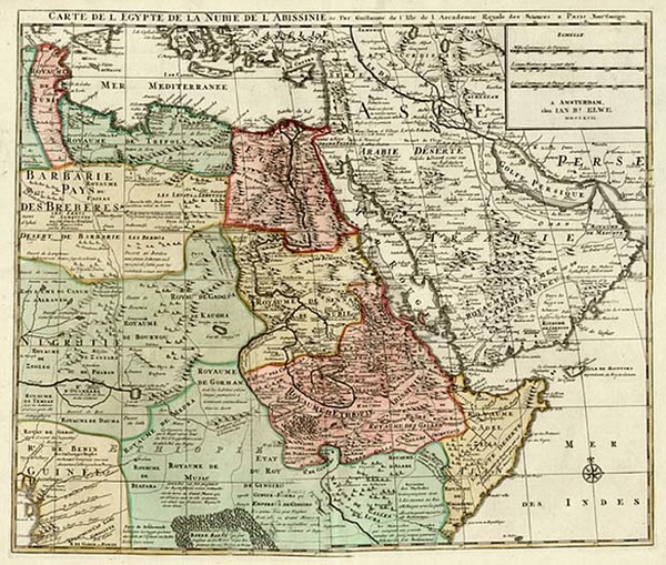 16-Asia, Middle East, Africa, North Africa and East Africa Map By Jan Barend Elwe