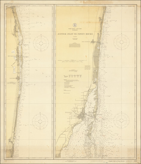 53-Florida Map By U.S. Coast & Geodetic Survey