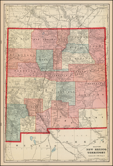 38-Southwest Map By George F. Cram