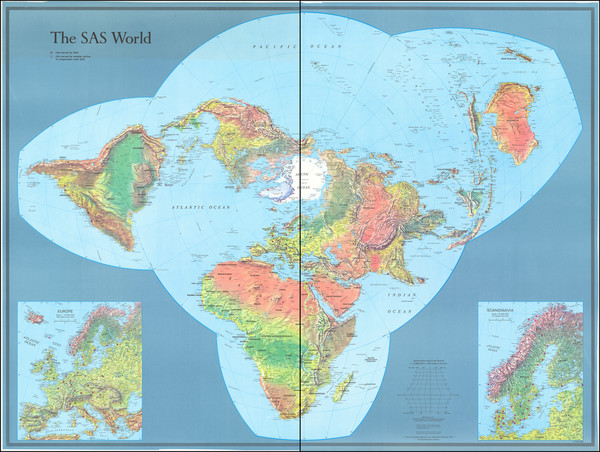 30-World Map By Scandinavian Airlines Systems