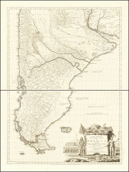 80-South America, Argentina and Chile Map By Thomas Kitchin