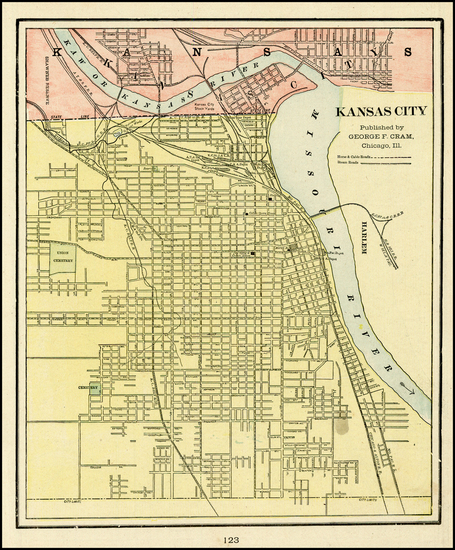 76-Midwest and Plains Map By George F. Cram