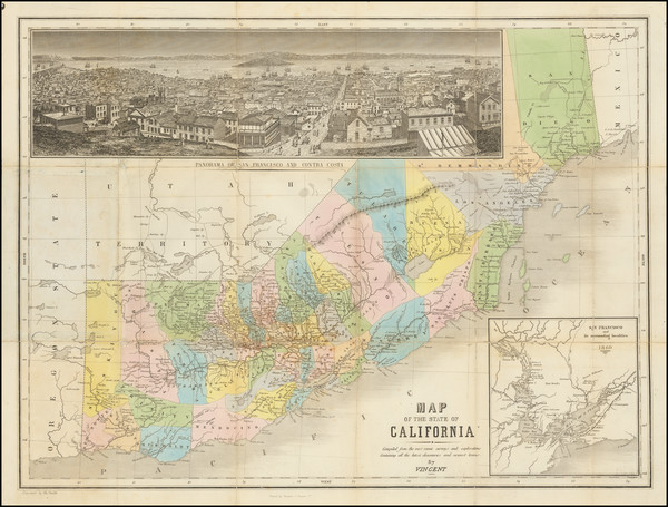 38-California, San Francisco & Bay Area and Fair Map By Vincent