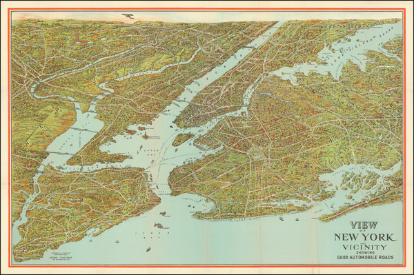 77-New York City and Pictorial Maps Map By George D. Nostrand