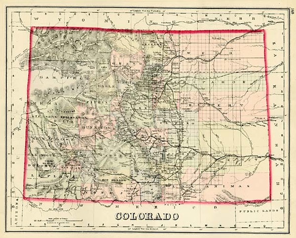 29-Southwest and Rocky Mountains Map By O.W. Gray