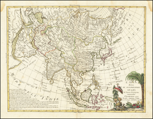 22-Asia and Asia Map By Antonio Zatta