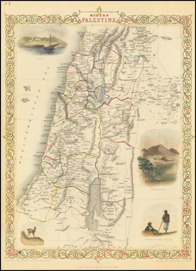 15-Holy Land Map By John Tallis