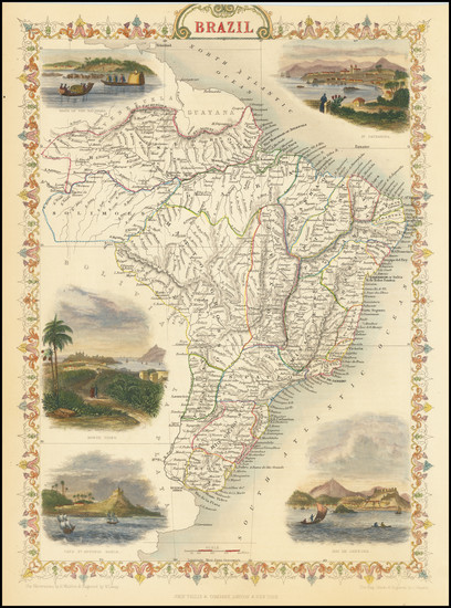 80-Brazil Map By John Tallis