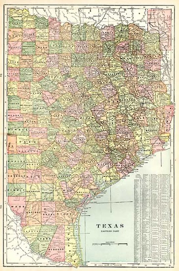 10-Texas Map By George F. Cram