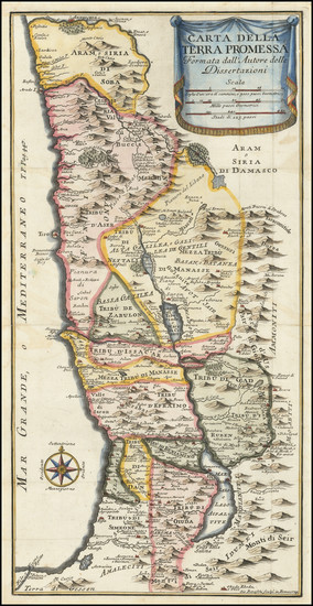 60-Holy Land Map By Giovanni Petroschi