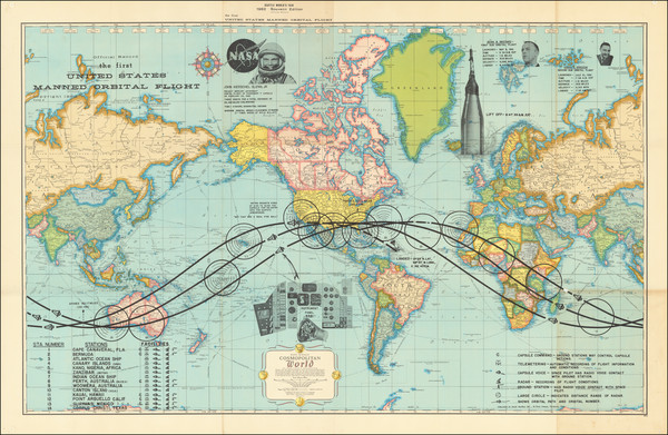 20-World and Space Exploration Map By Rand McNally & Company