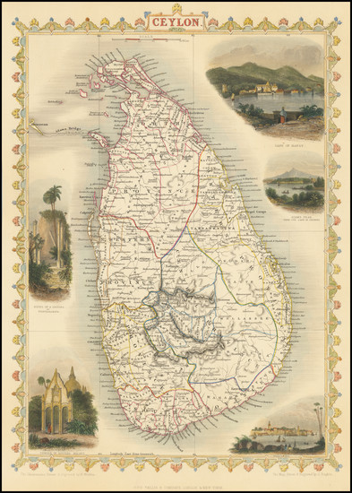 22-Sri Lanka Map By John Tallis