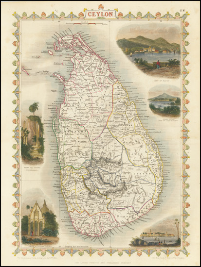 87-Sri Lanka Map By John Tallis