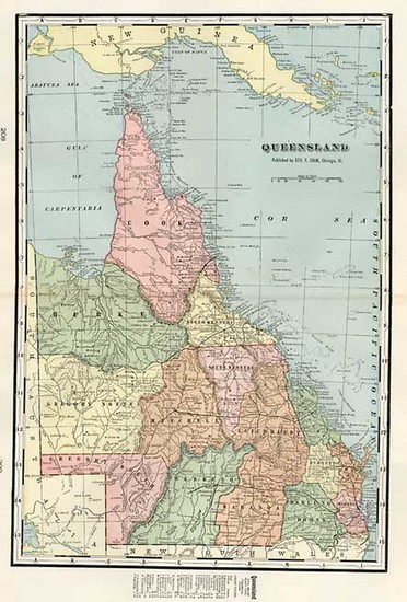 44-Australia & Oceania and Australia Map By George F. Cram