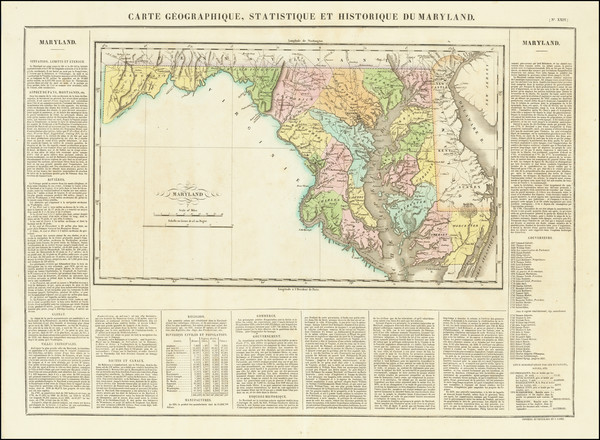 13-Maryland Map By Jean Alexandre Buchon