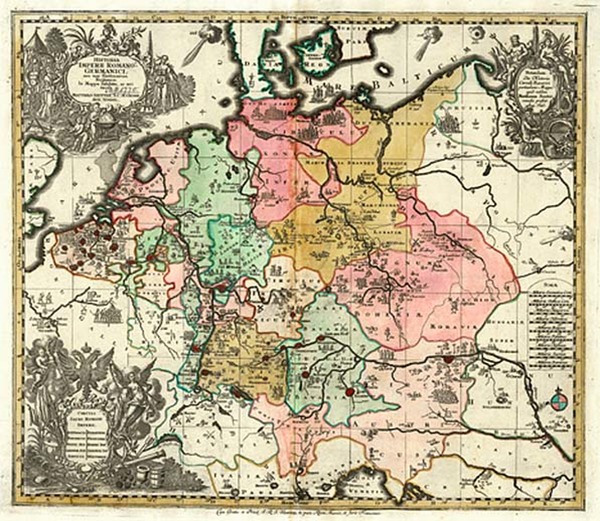 15-Europe, Europe, Netherlands, Baltic Countries and Germany Map By Matthaus Seutter