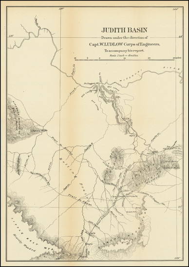 89-Montana Map By William Ludlow