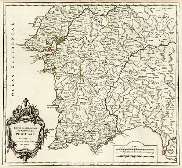 39-Europe and Portugal Map By Gilles Robert de Vaugondy