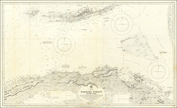 34-Florida and Cuba Map By British Admiralty