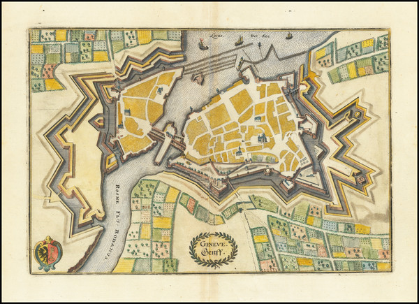 59-Switzerland Map By Matthaus Merian