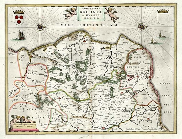 95-Europe and France Map By Willem Janszoon Blaeu