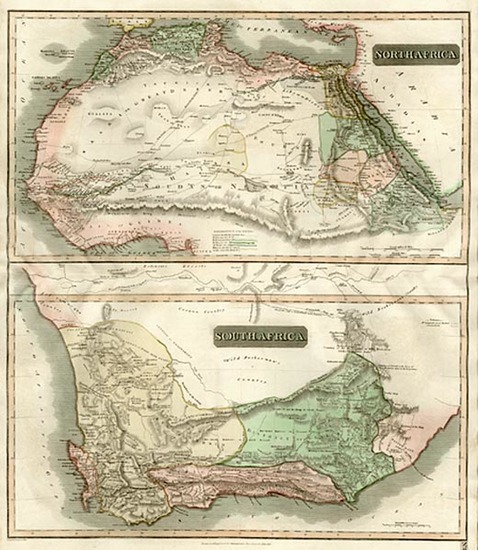 4-Africa, Africa, North Africa and South Africa Map By John Thomson