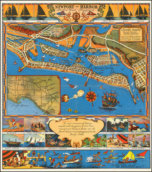 69-Pictorial Maps, California and Other California Cities Map By Claude Putnam