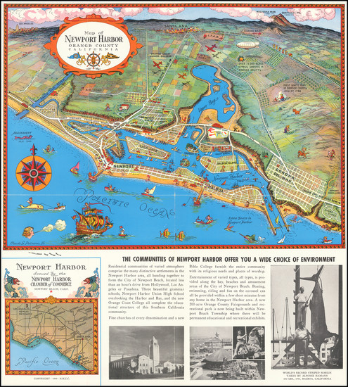 82-Pictorial Maps and Other California Cities Map By Claude Putnam