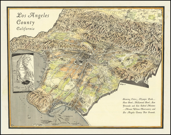 45-Pictorial Maps and Los Angeles Map By Gerald  Allen Eddy