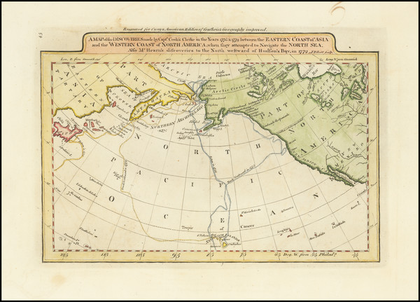 45-Polar Maps, Alaska and Pacific Map By Mathew Carey